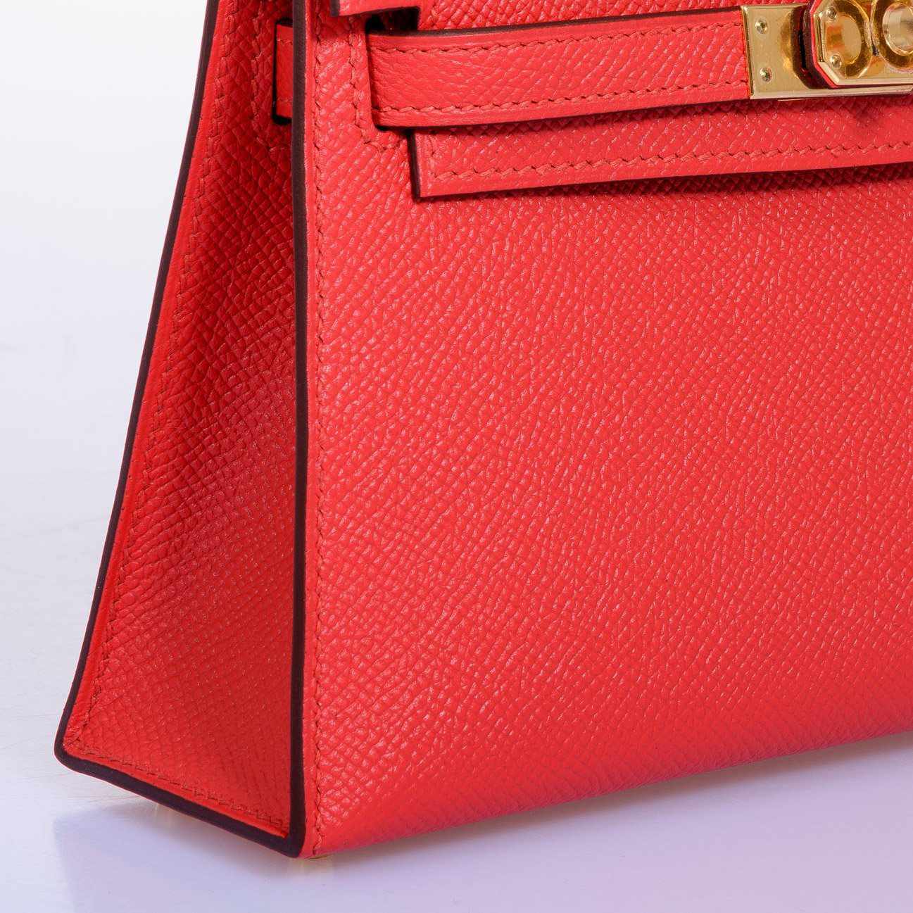 Hermès Kelly 20 Sellier Rouge Tomate Epsom Gold Hardware