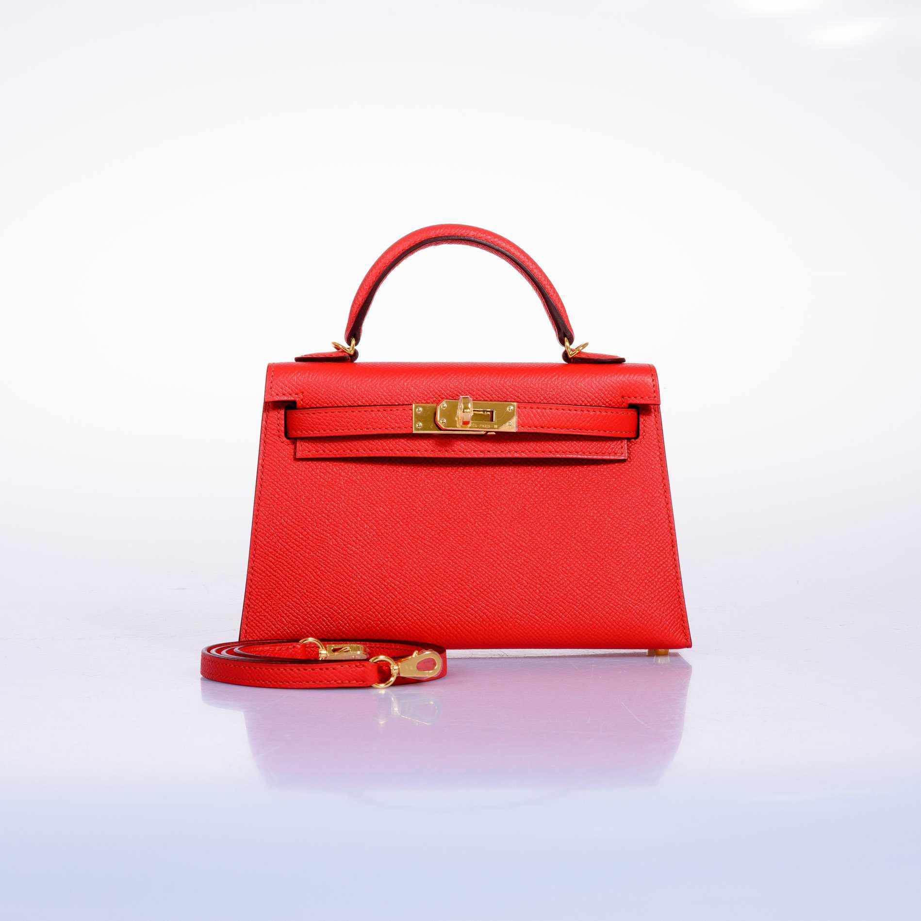 Hermès Kelly 20 Sellier Rouge Tomate Epsom Gold Hardware