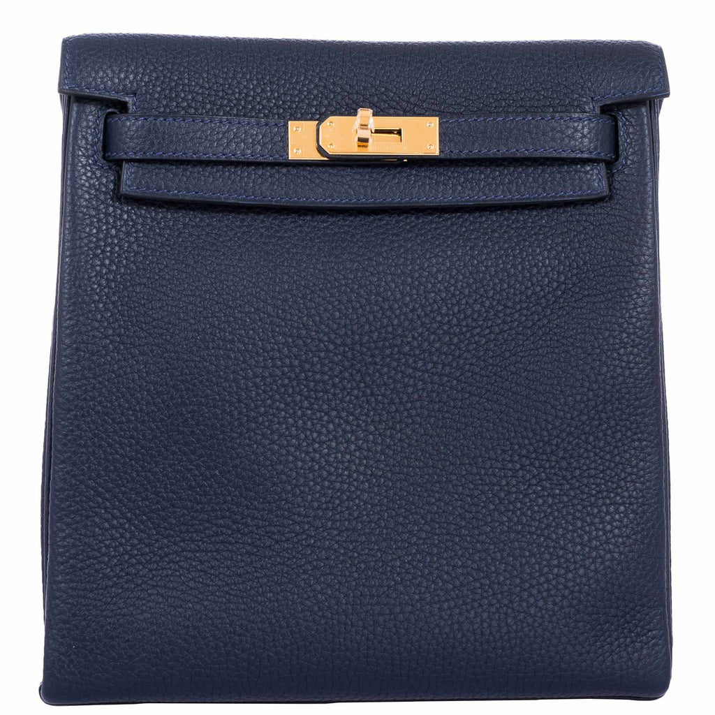 Hermes Kelly Sellier Bag 25cm Blue Sapphire Navy Epsom Gold