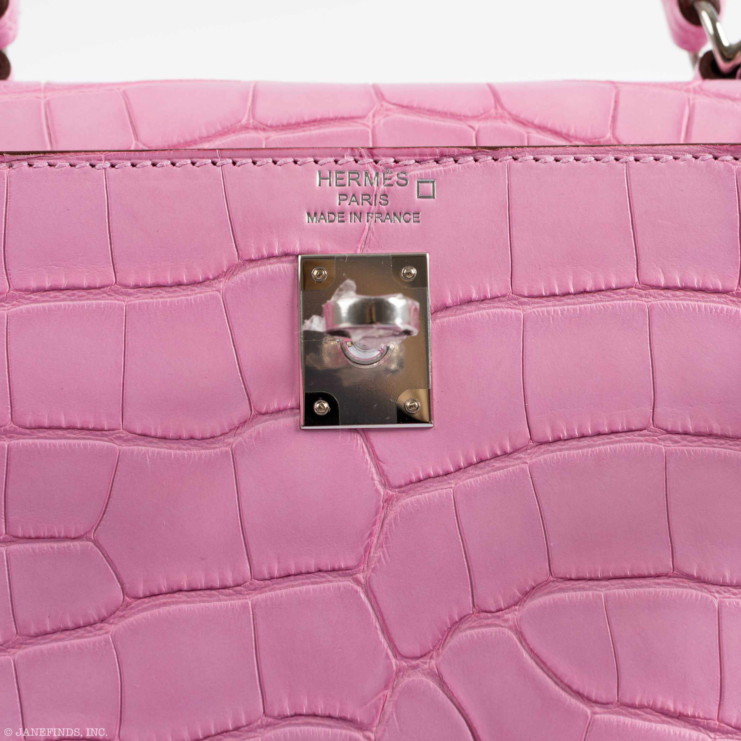 Hermès Kelly 25 Retourne 5P Bubblegum Pink Matte Alligator Palladium Hardware