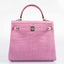 Hermès Kelly 25 Retourne 5P Bubblegum Pink Matte Alligator Palladium Hardware