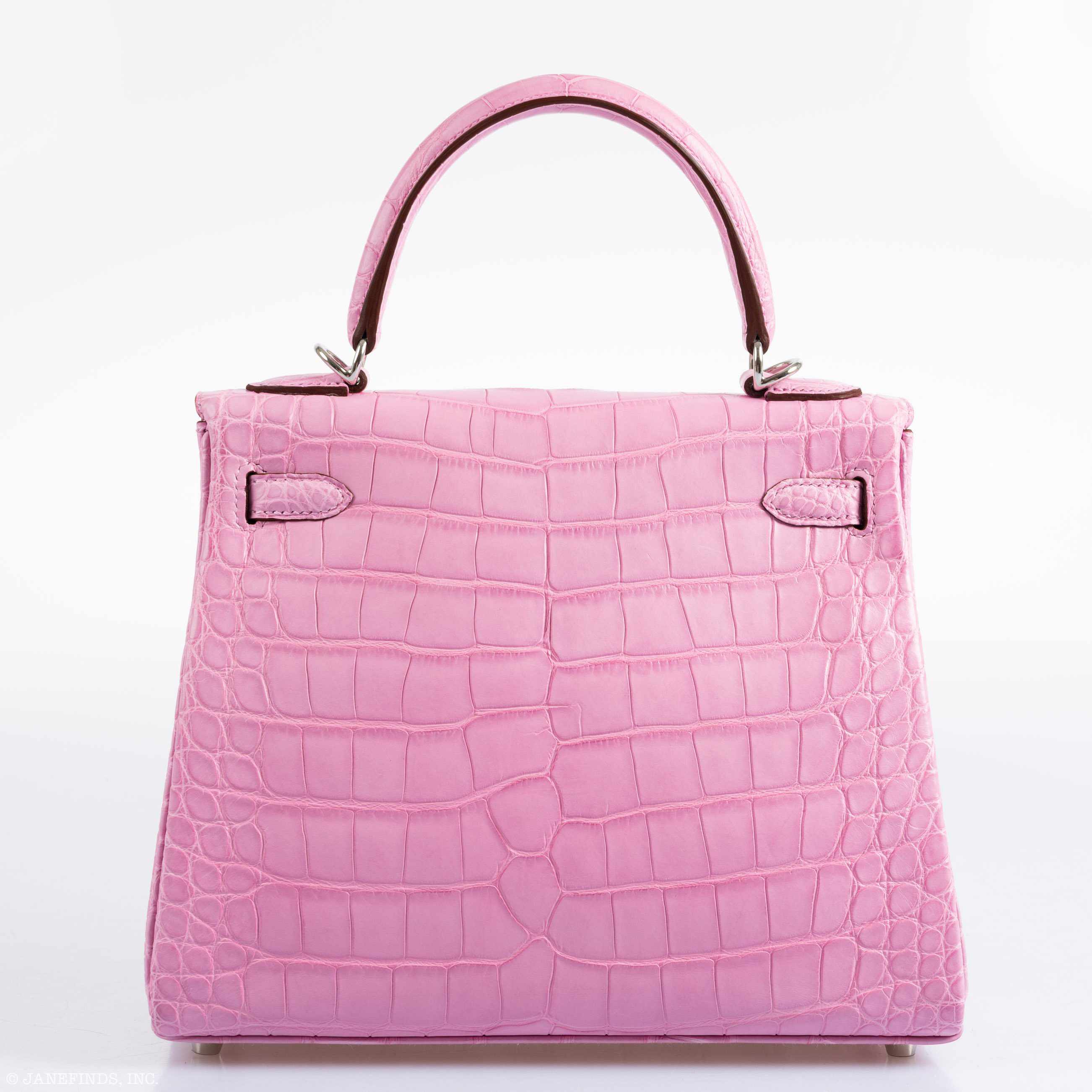 Hermès Kelly 25 Retourne 5P Bubblegum Pink Matte Alligator Palladium Hardware