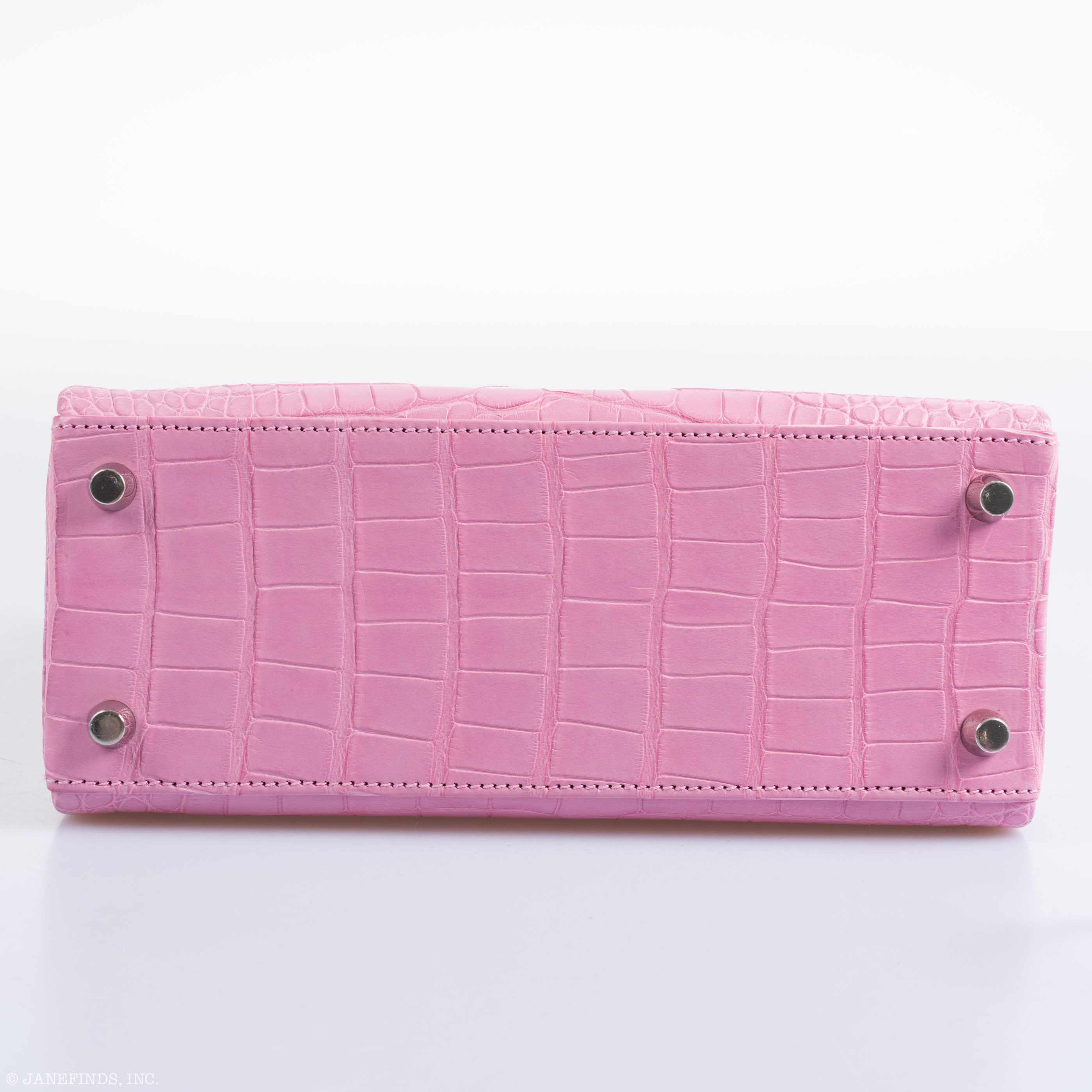 Hermès Kelly 25 Retourne 5P Bubblegum Pink Matte Alligator Palladium Hardware