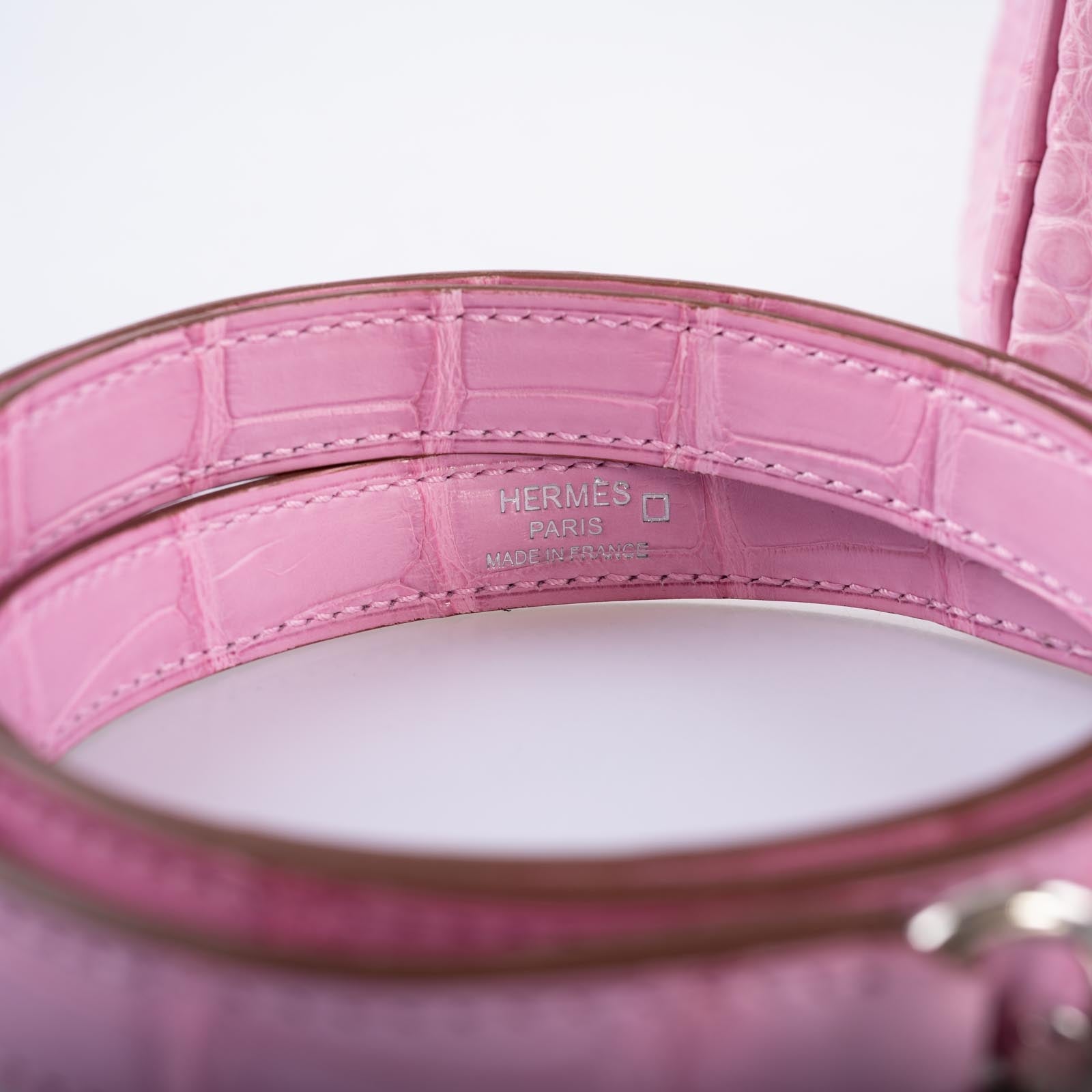 Hermès Kelly 25 Retourne 5P Bubblegum Pink Matte Alligator Palladium Hardware