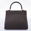 Hermès Kelly 25 Retourne Ebene Togo Gold Hardware