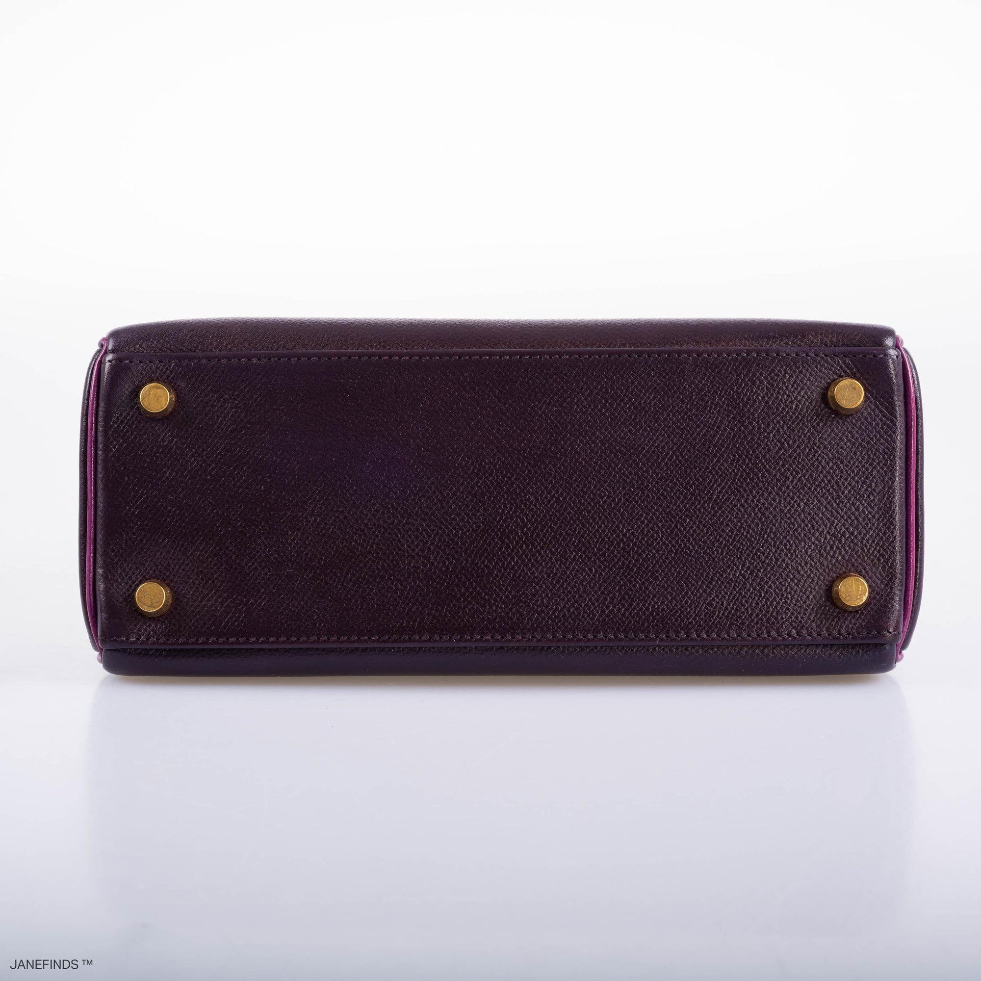 Hermès Kelly 25 Retourne Raisin & Cyclamen Epsom with Gold Hardware