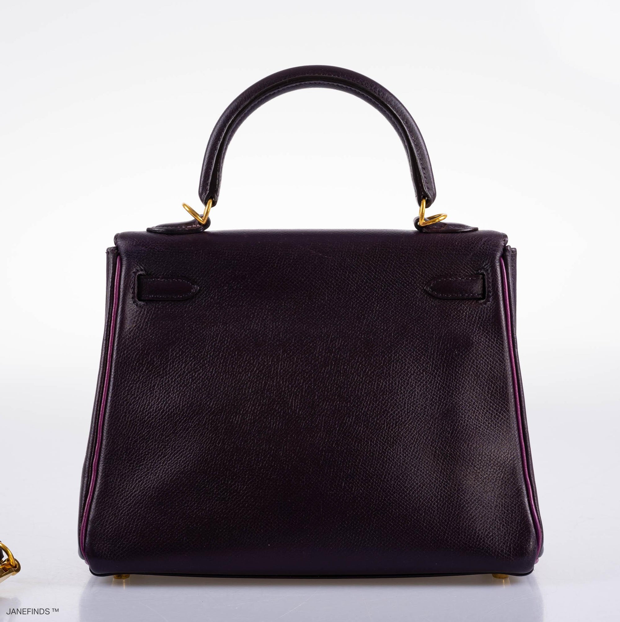 Hermès Kelly 25 Retourne Raisin & Cyclamen Epsom with Gold Hardware