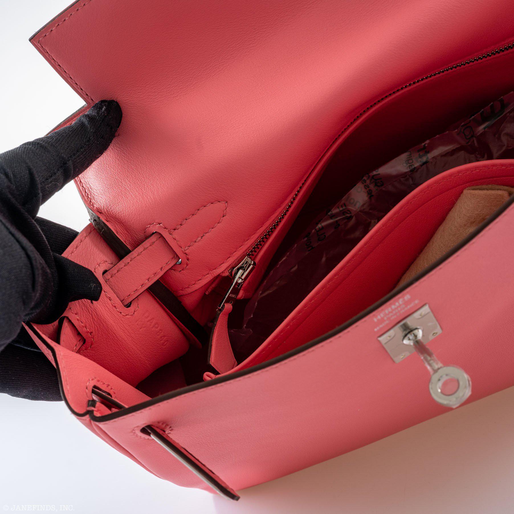 Hermès Kelly 25 Retourne Rose D'ete Swift Palladium Hardware - 2020, Y