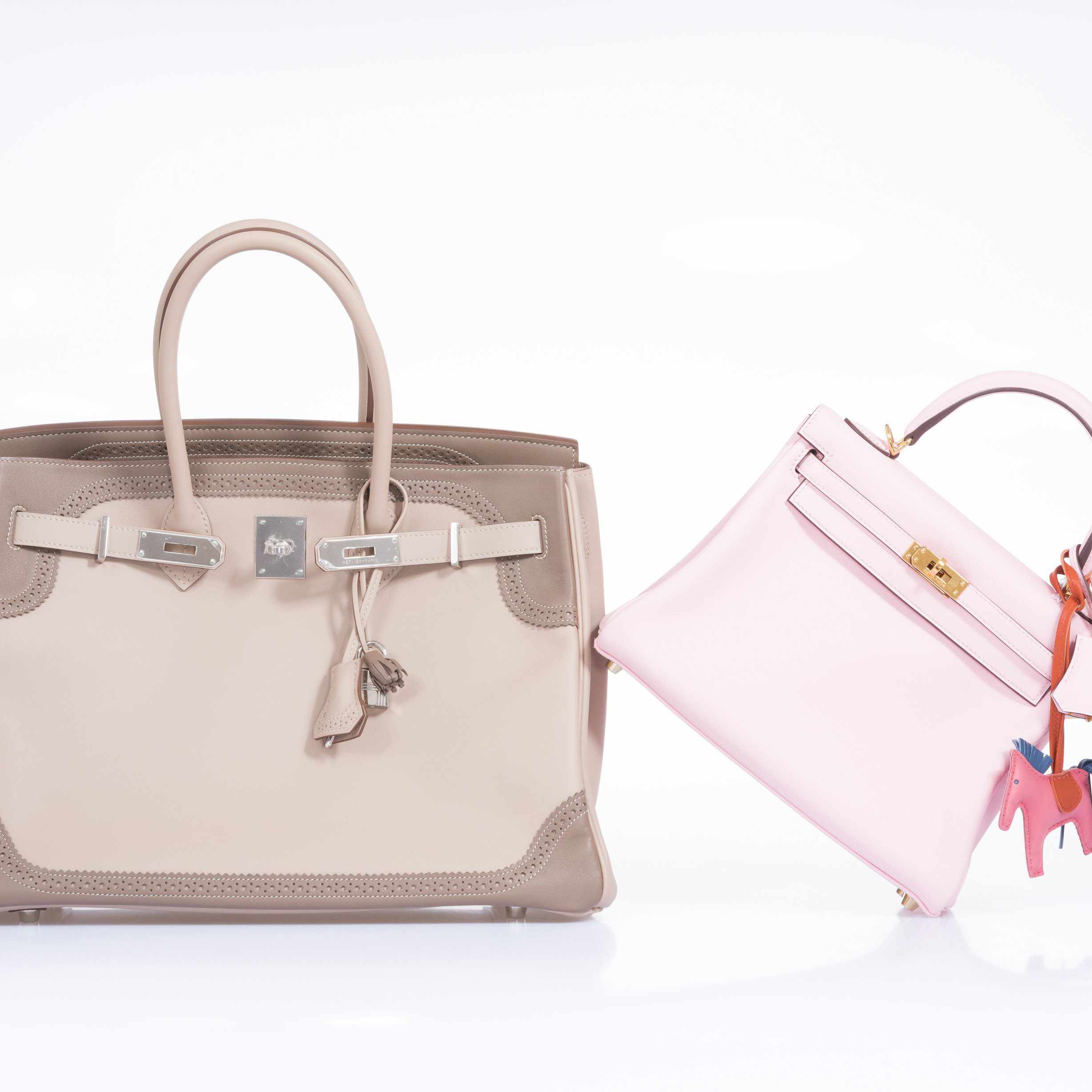 Hermès Kelly 25 Retourne Rose Sakura Swift Palladium Hardware