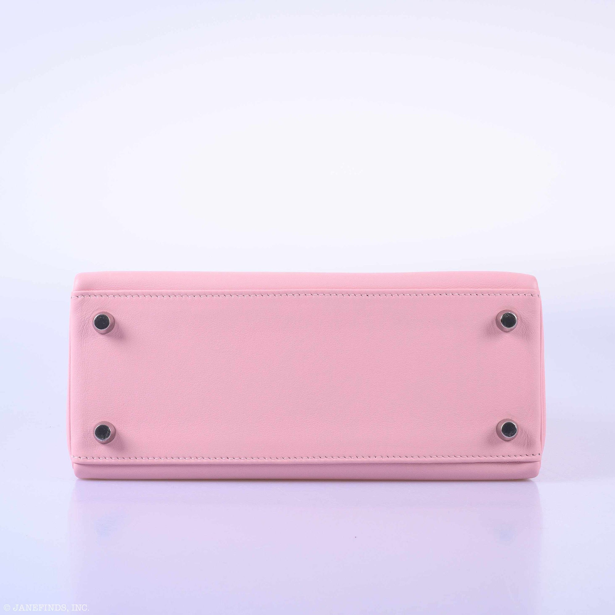 Hermès Kelly 25 Retourné Rose Sakura Swift Palladium Hardware