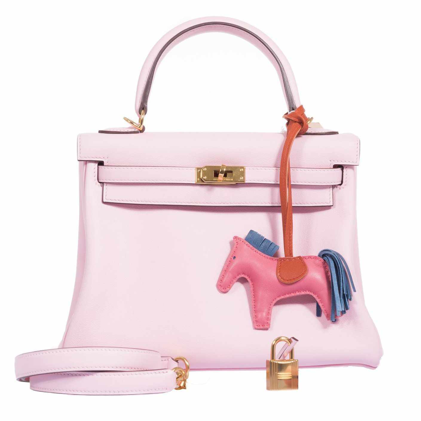 Hermès Kelly 25 Retourne Rose Sakura Swift Palladium Hardware