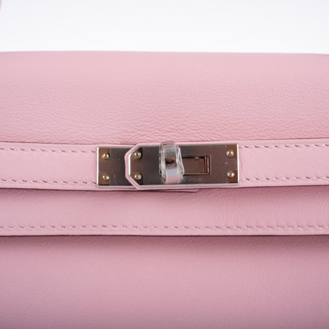 Hermès Kelly 25 Retourne Rose Sakura Swift leather Palladium Hardware - 2019, D