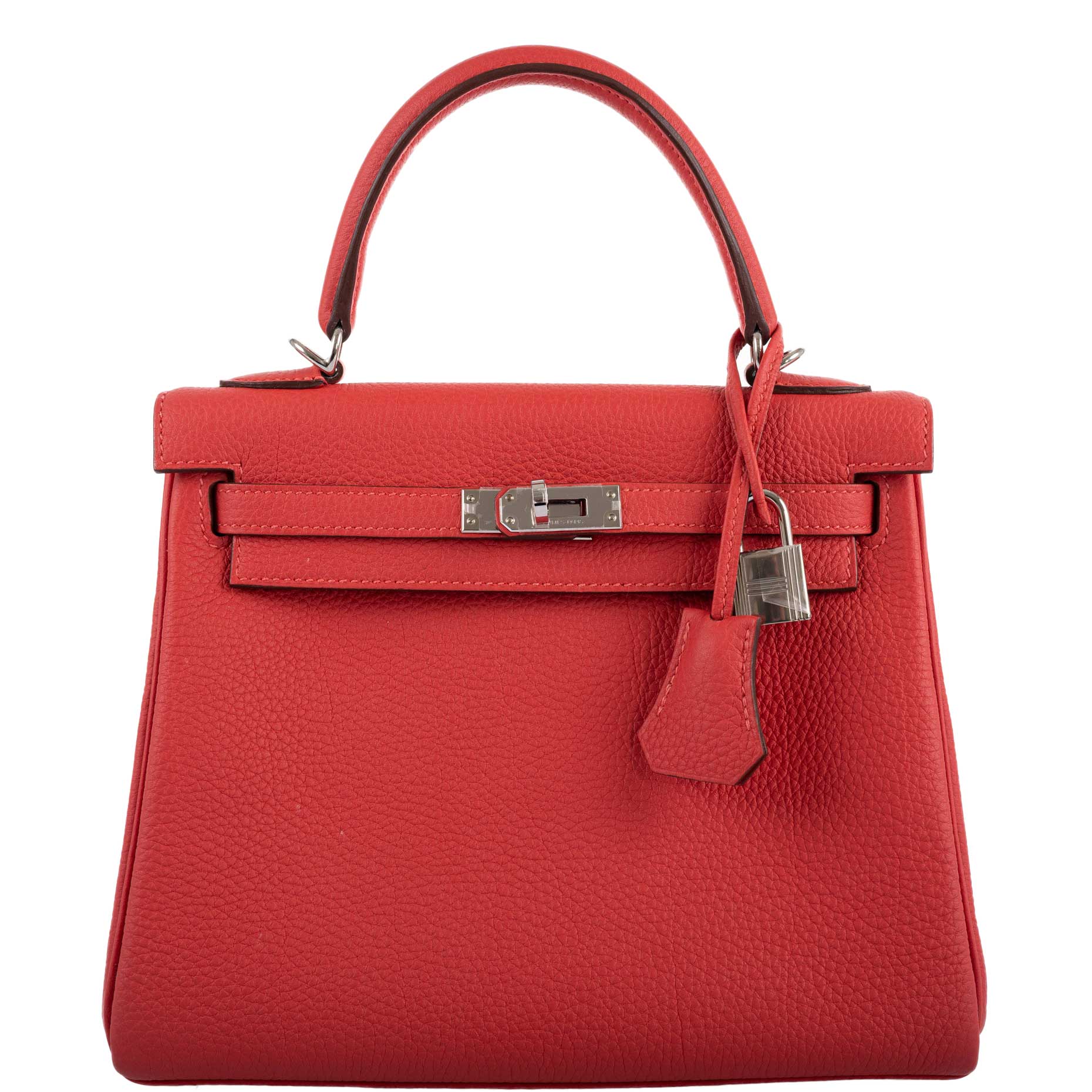 Hermès Kelly 25 Retourne Rouge Pivoine Togo Palladium Hardware