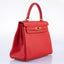 Hermès Kelly 25 Retourne Rouge de Coeur Togo with Gold Hardware