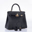 Hermès Kelly 25 Retourne Touch Black Lizard & Togo with Gold Hardware - 2021, Z