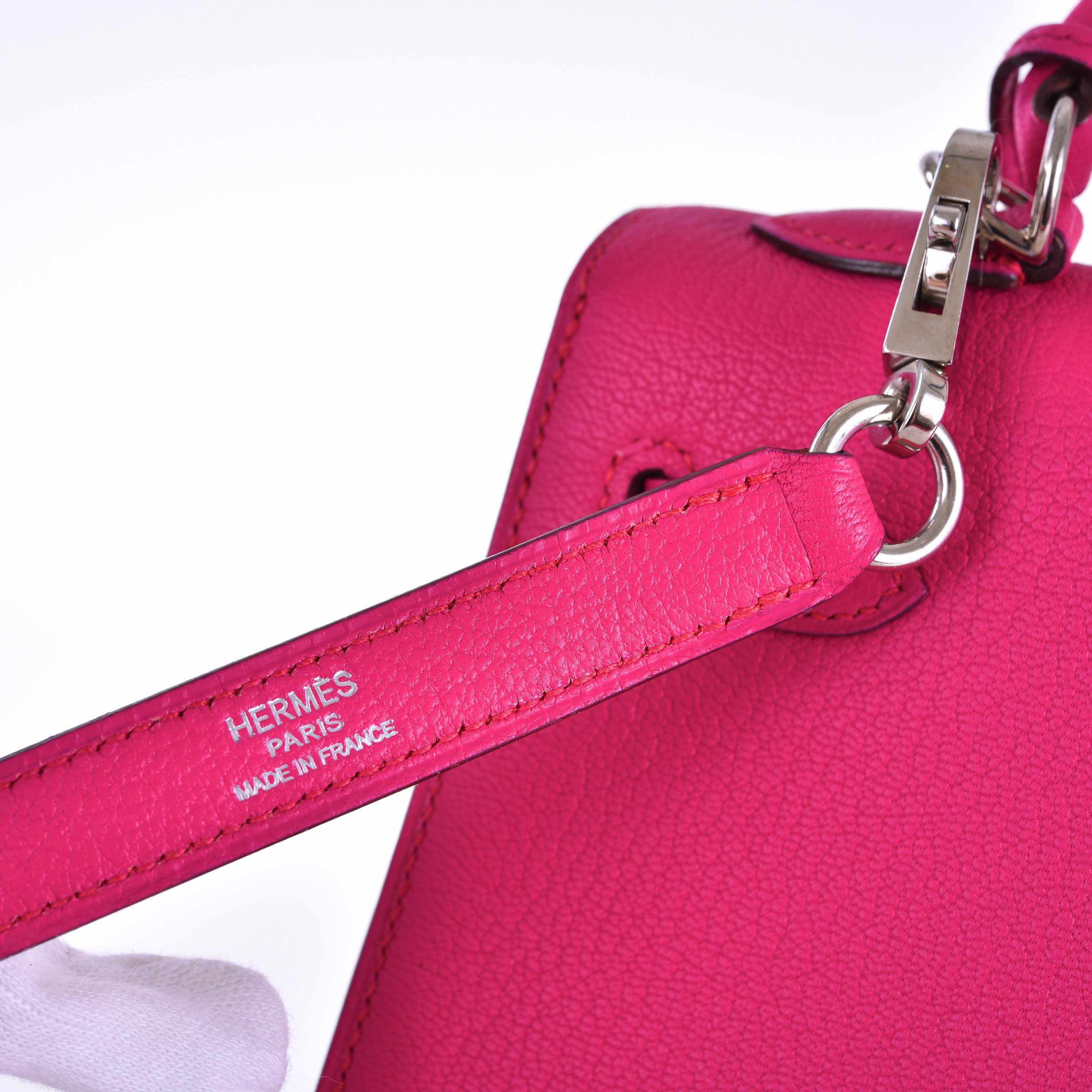 Hermès Kelly 25 Rose Shocking Pink Palladium Hardware