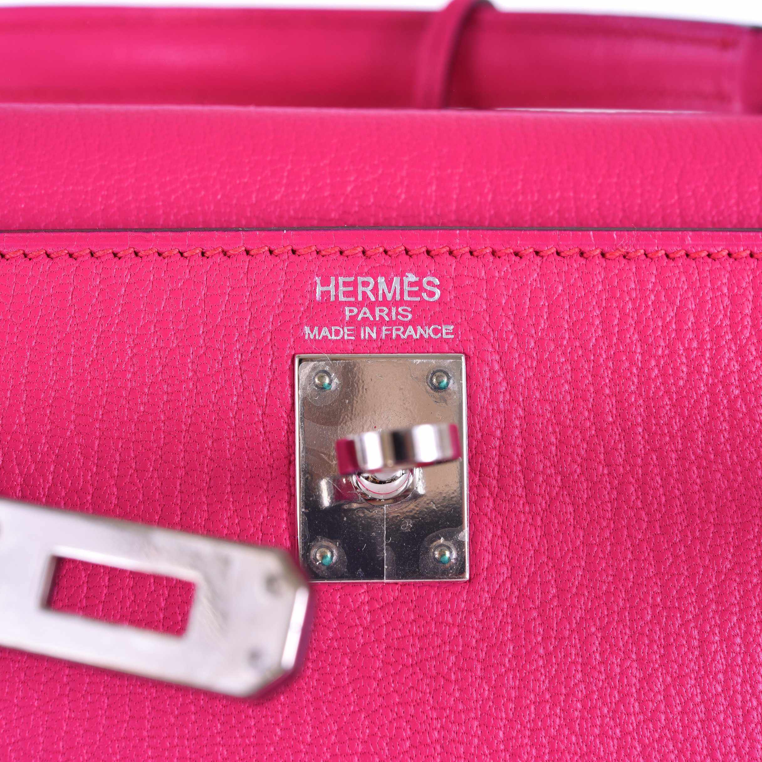 Hermès Kelly 25 Rose Shocking Pink Palladium Hardware