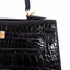 Hermès Kelly 25 Sellier Black Alligator Gold Hardware - Very Special