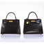 Hermès Kelly 25 Sellier Black Box Gold Hardware