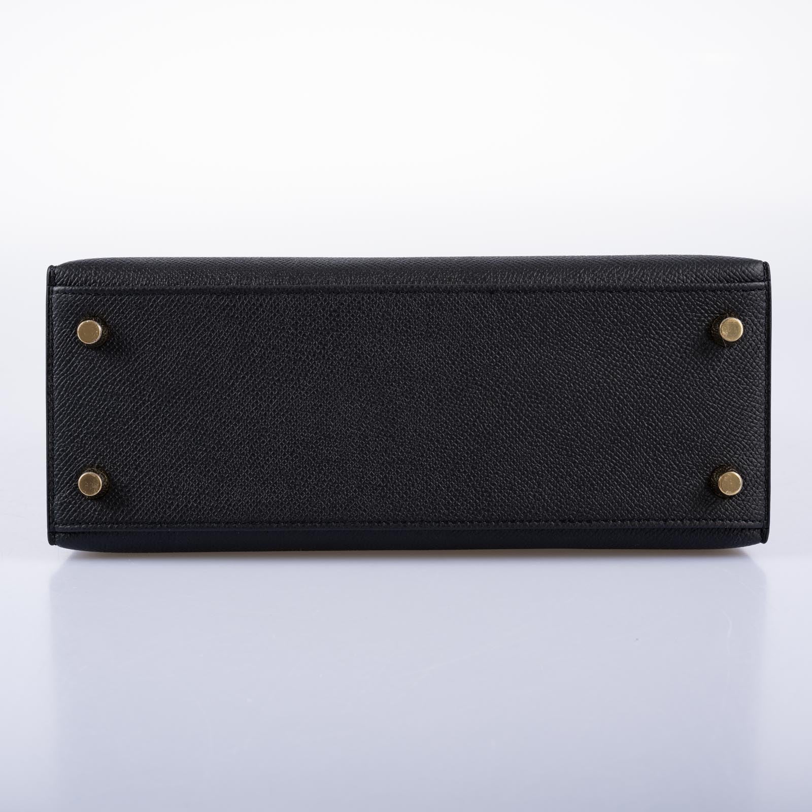 Hermès Kelly 25 Sellier Black Epsom with Gold Hardware