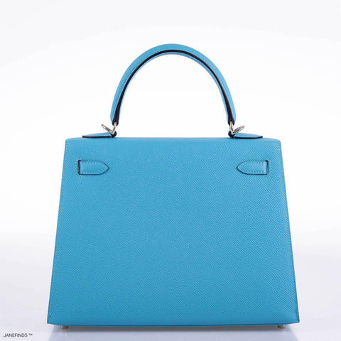 Hermès Kelly 25 Sellier Bleu du Nord Epsom leather Palladium Hardware - 2019, D