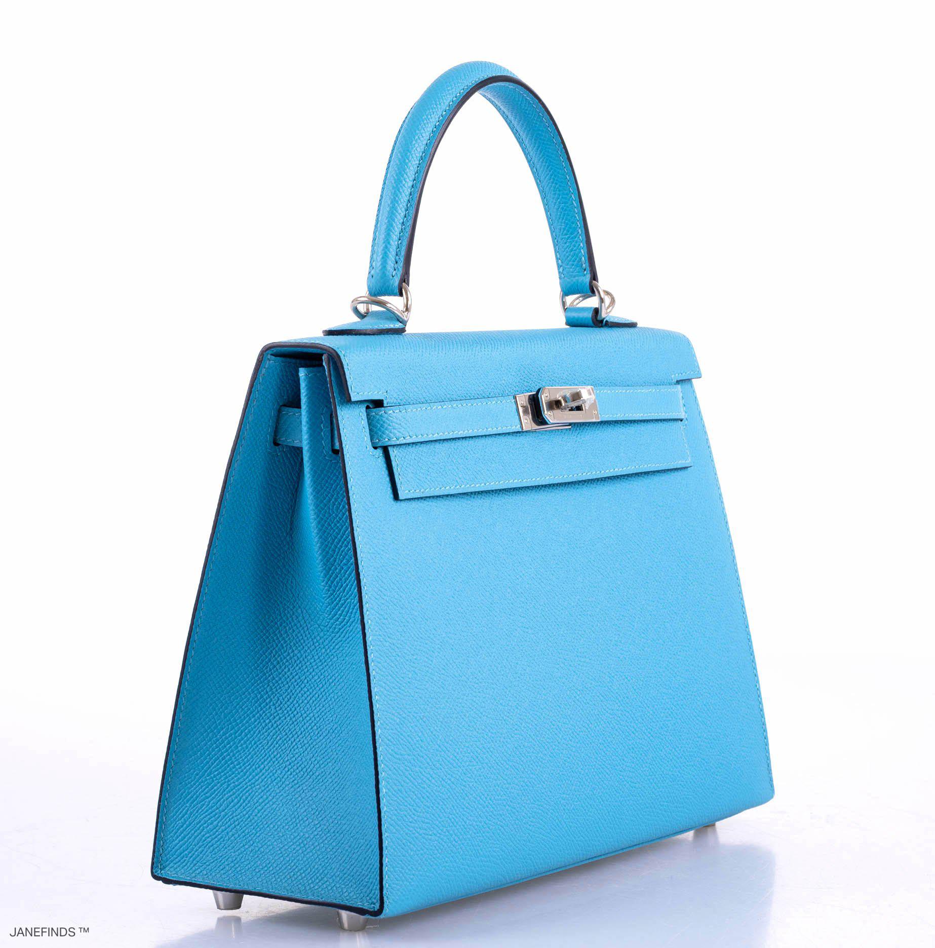 Hermès Kelly 25 Sellier Bleu du Nord Epsom leather Palladium Hardware
