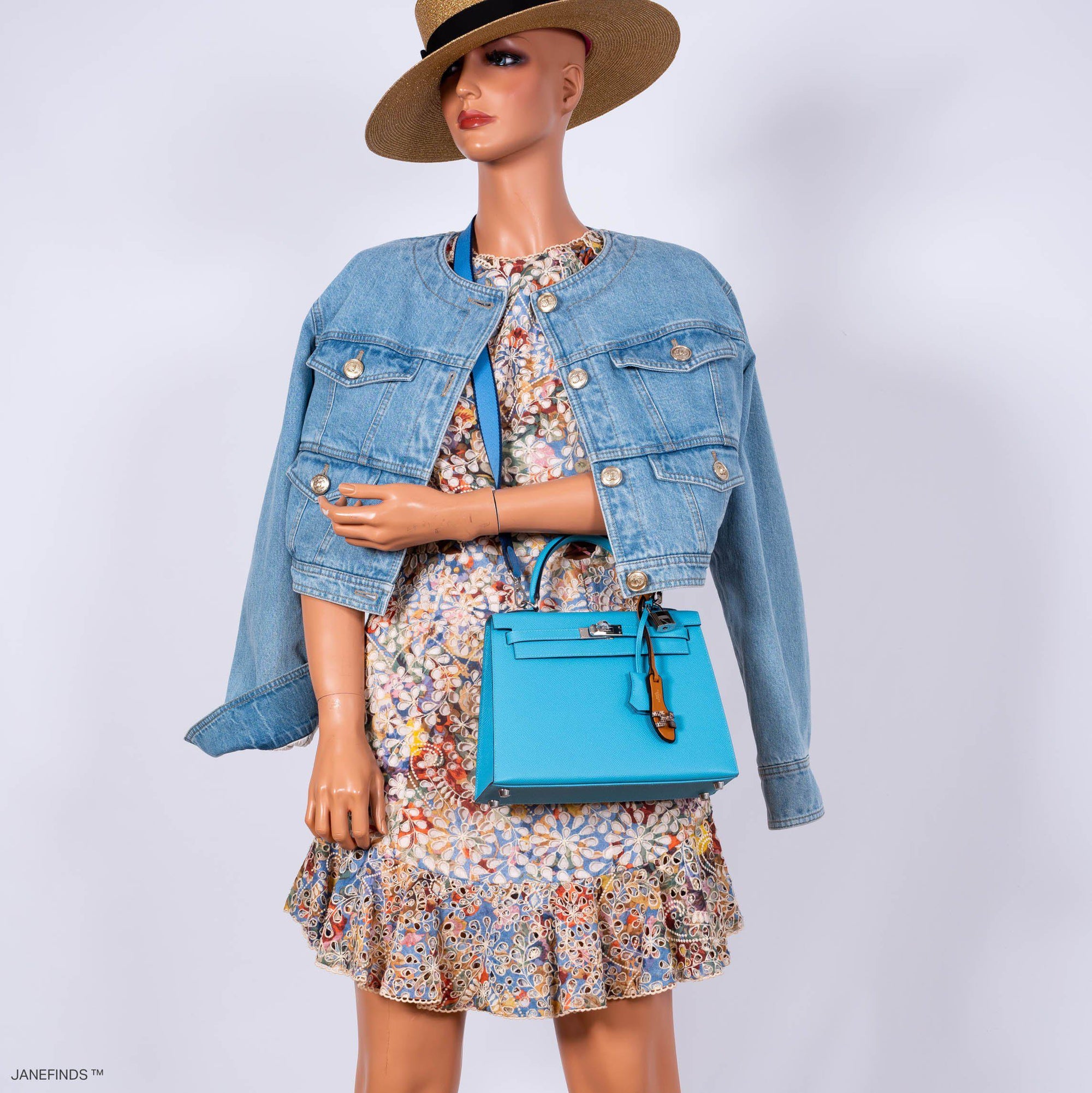 Hermès Kelly 25 Sellier Bleu du Nord Epsom leather Palladium Hardware