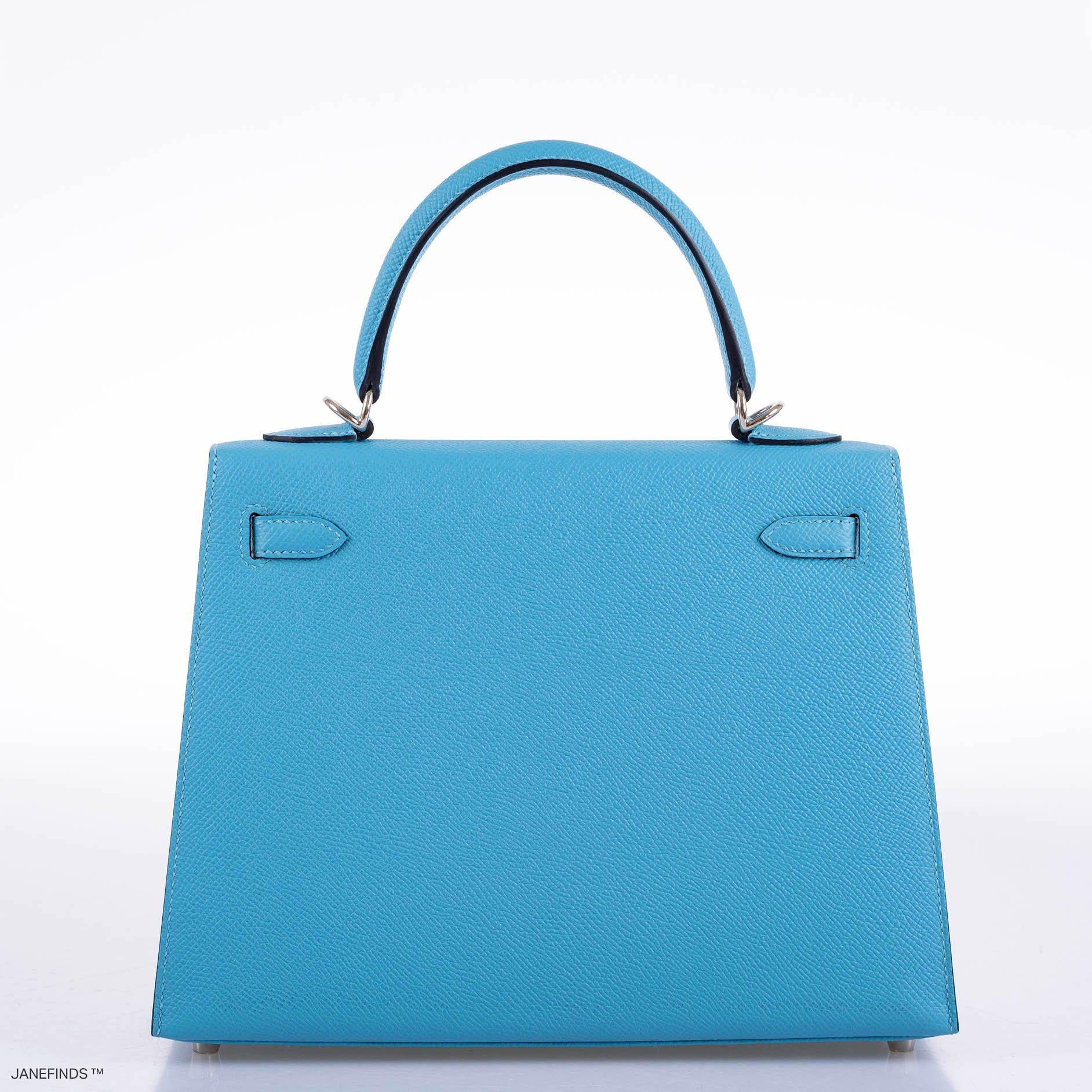 Hermès Kelly 25 Sellier Bleu du Nord Epsom leather Palladium Hardware