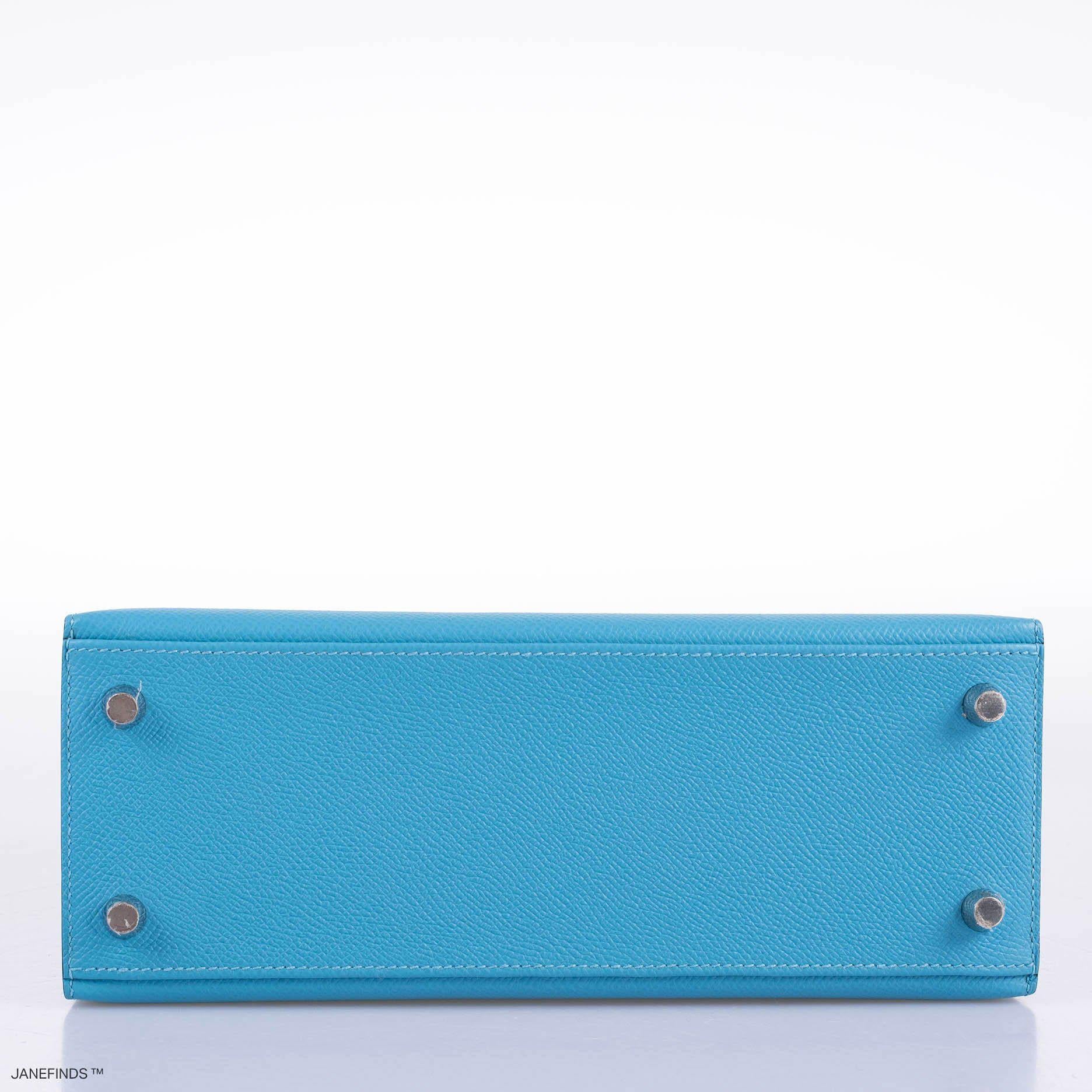 Hermès Kelly 25 Sellier Bleu du Nord Epsom leather Palladium Hardware