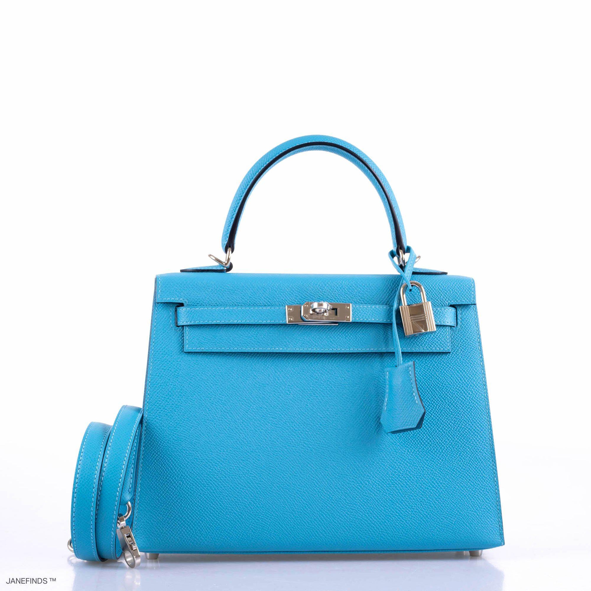 Hermès Kelly 25 Sellier Bleu du Nord Epsom leather Palladium Hardware
