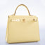 Hermès Kelly 25 Sellier Jaune Poussin Epsom with Gold Hardware - 2021, Y