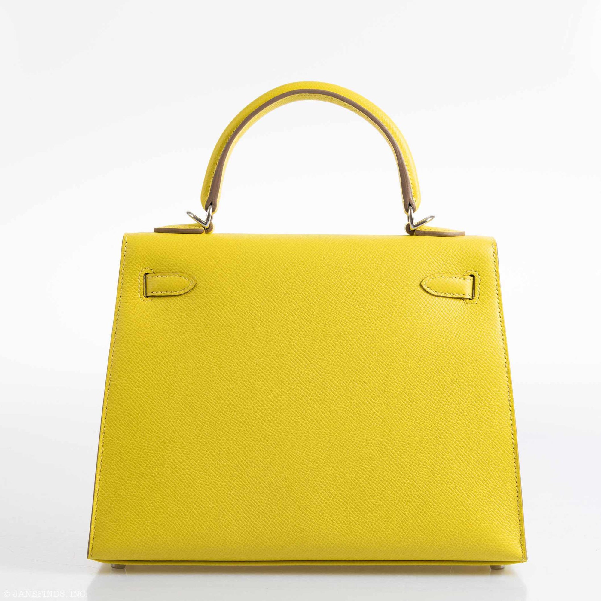 Hermès Kelly 25 Sellier Lime Epsom Palladium Hardware