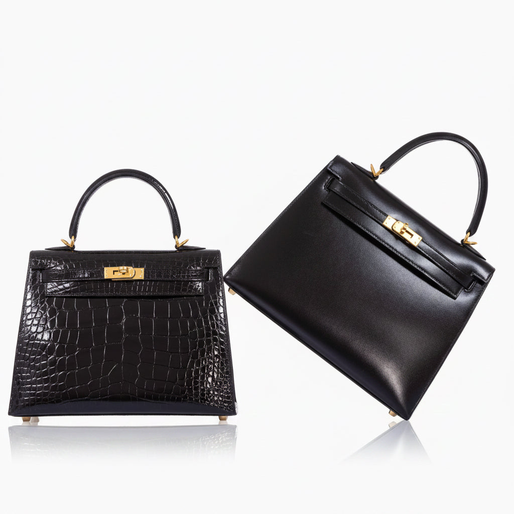 Hermès Kelly 25 Sellier Noir Box Calf Gold Hardware