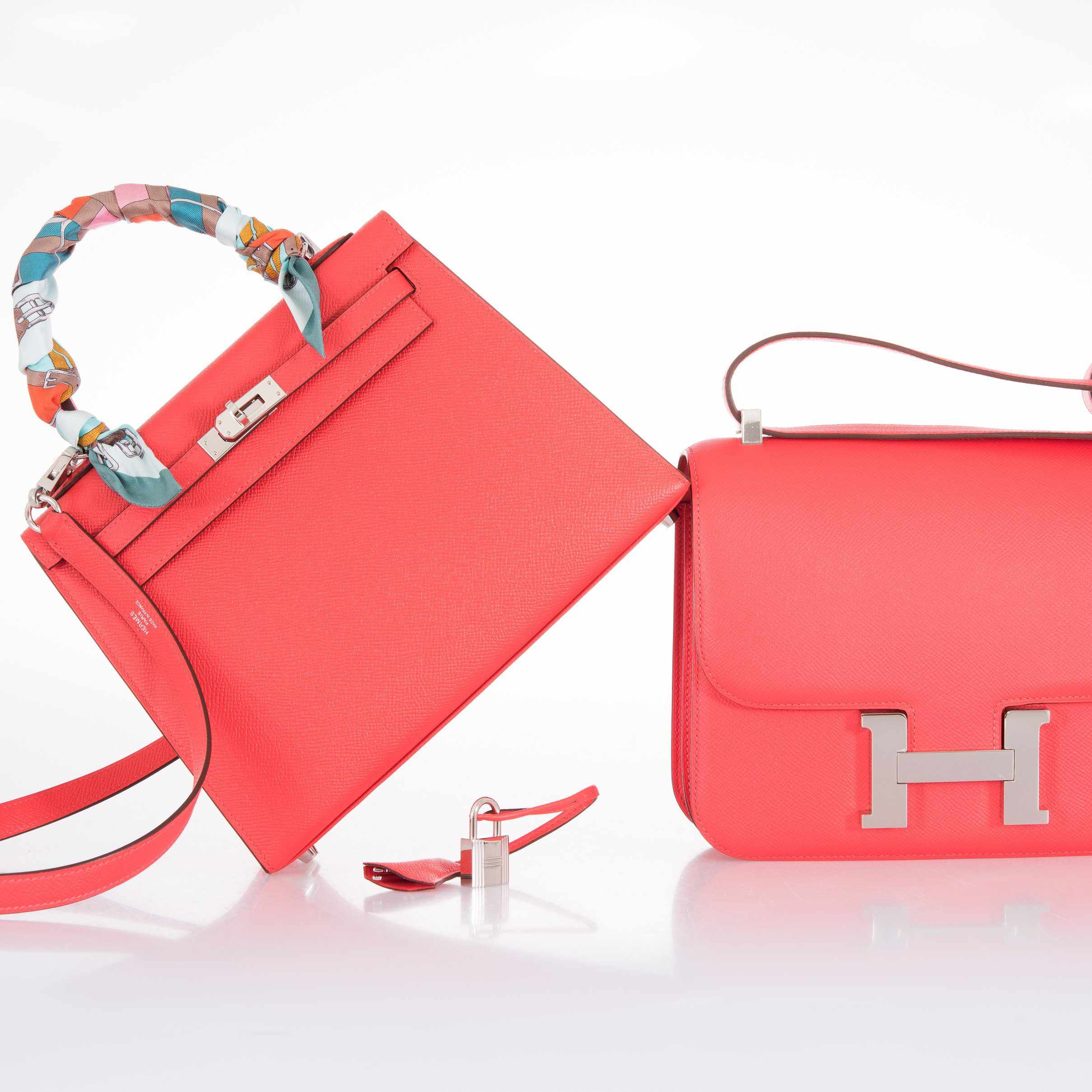 Hermès Kelly 25 Sellier Rose Jaipur Epsom Palladium Hardware