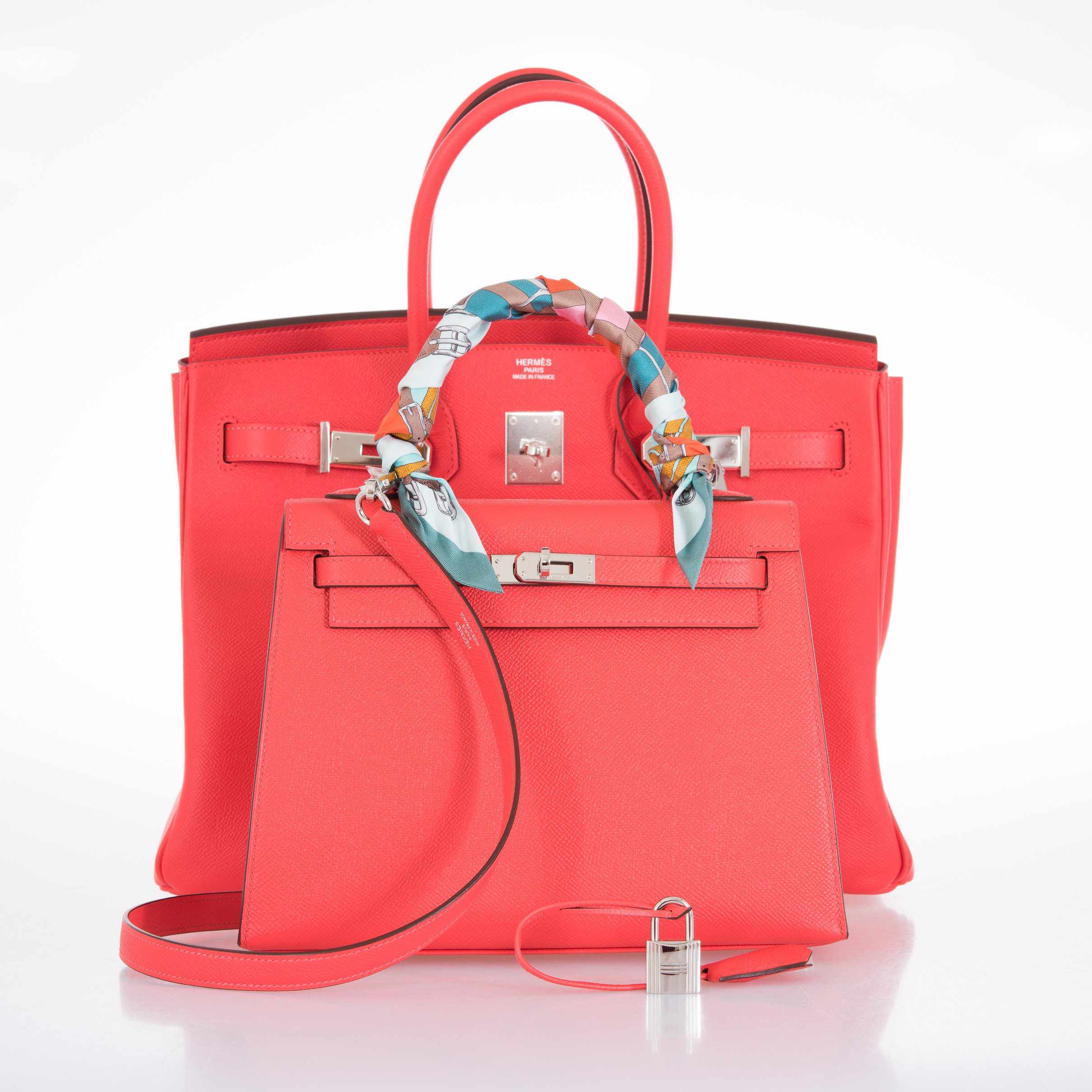 Hermès Kelly 25 Sellier Rose Jaipur Epsom Palladium Hardware