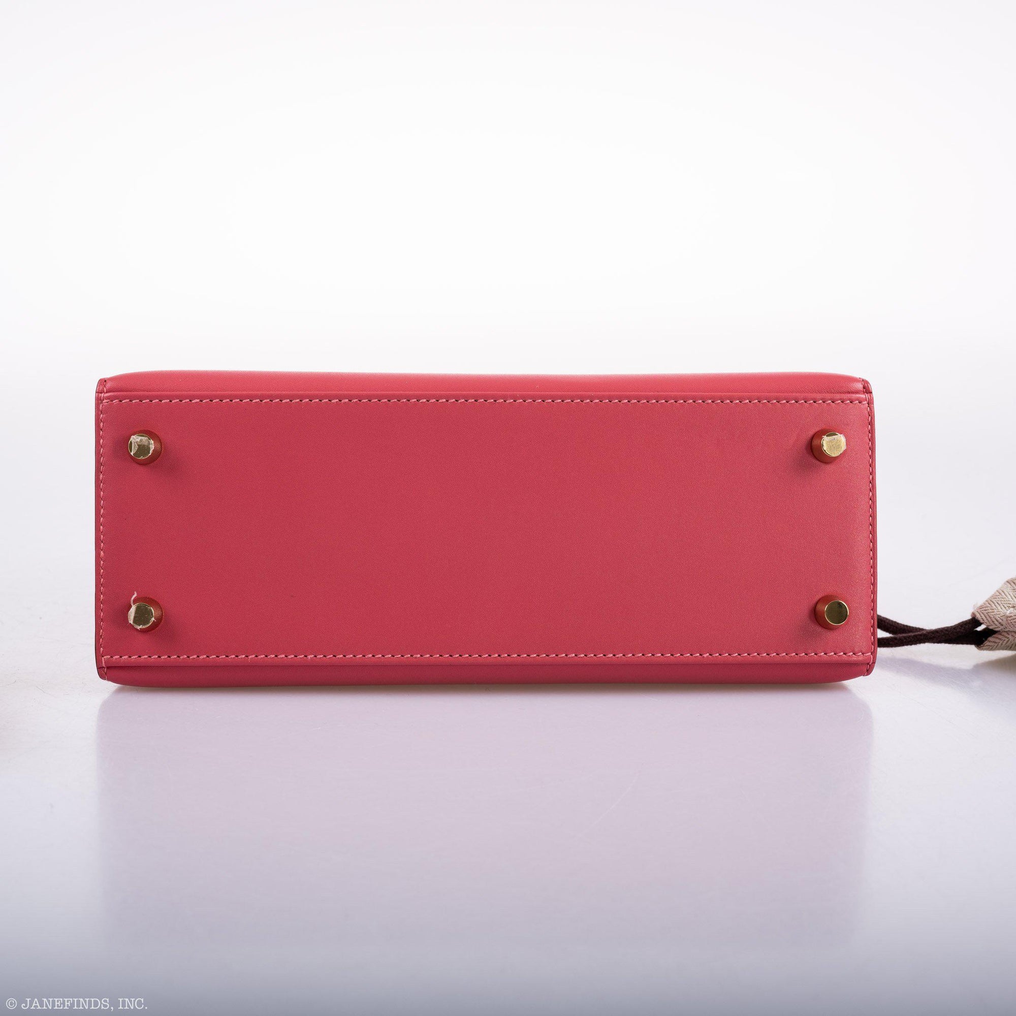 Hermès Kelly 25 Sellier Rose Lipstick Tadelakt leather Gold Hardware