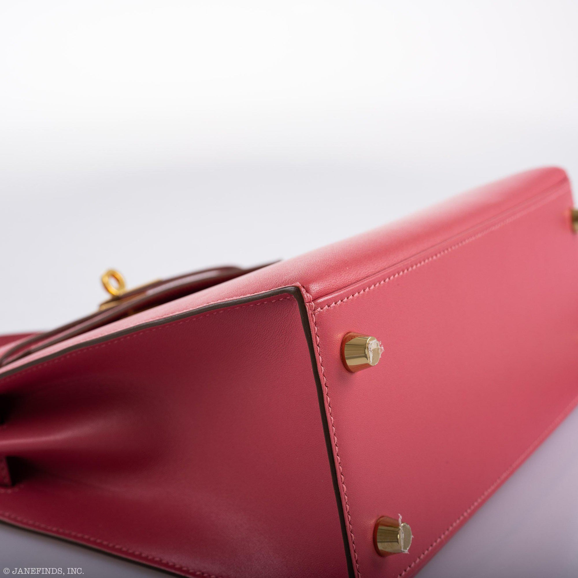 Hermès Kelly 25 Sellier Rose Lipstick Tadelakt leather Gold Hardware