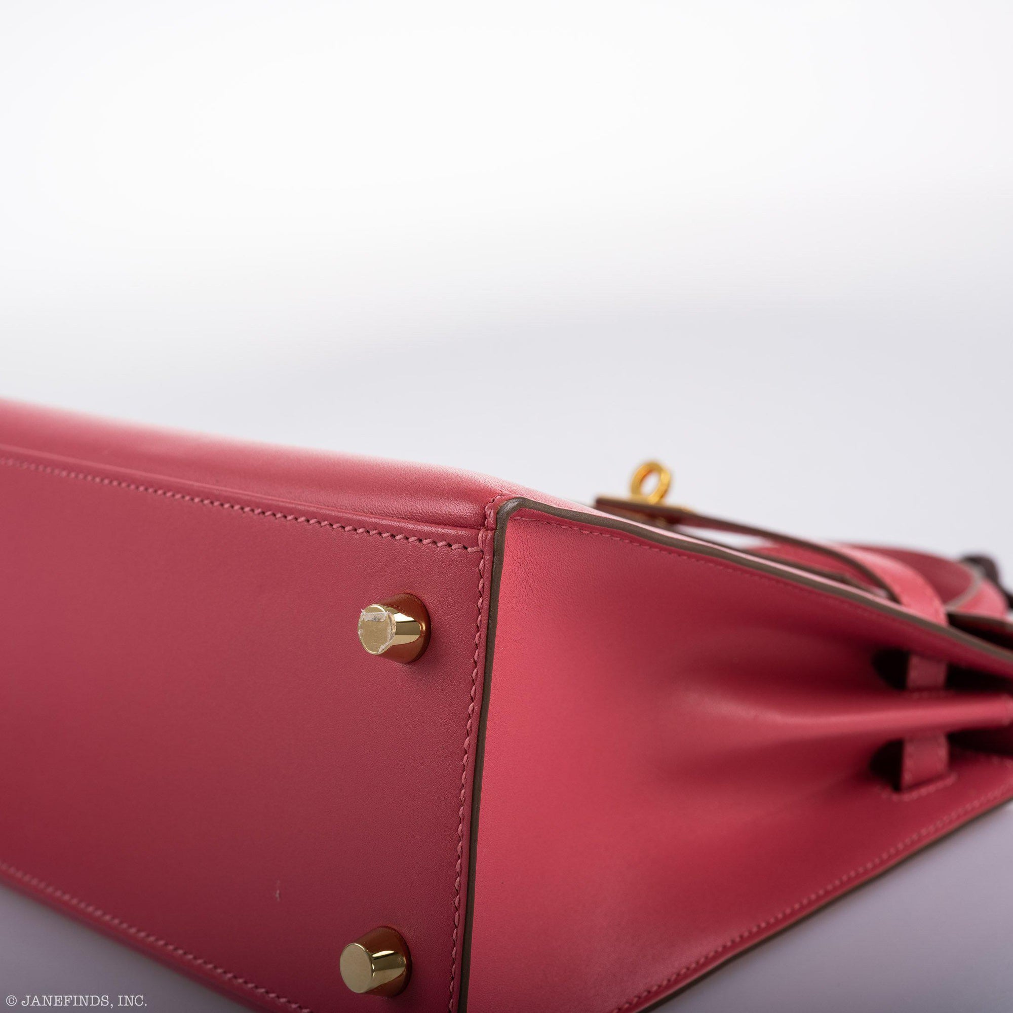 Hermès Kelly 25 Sellier Rose Lipstick Tadelakt leather Gold Hardware