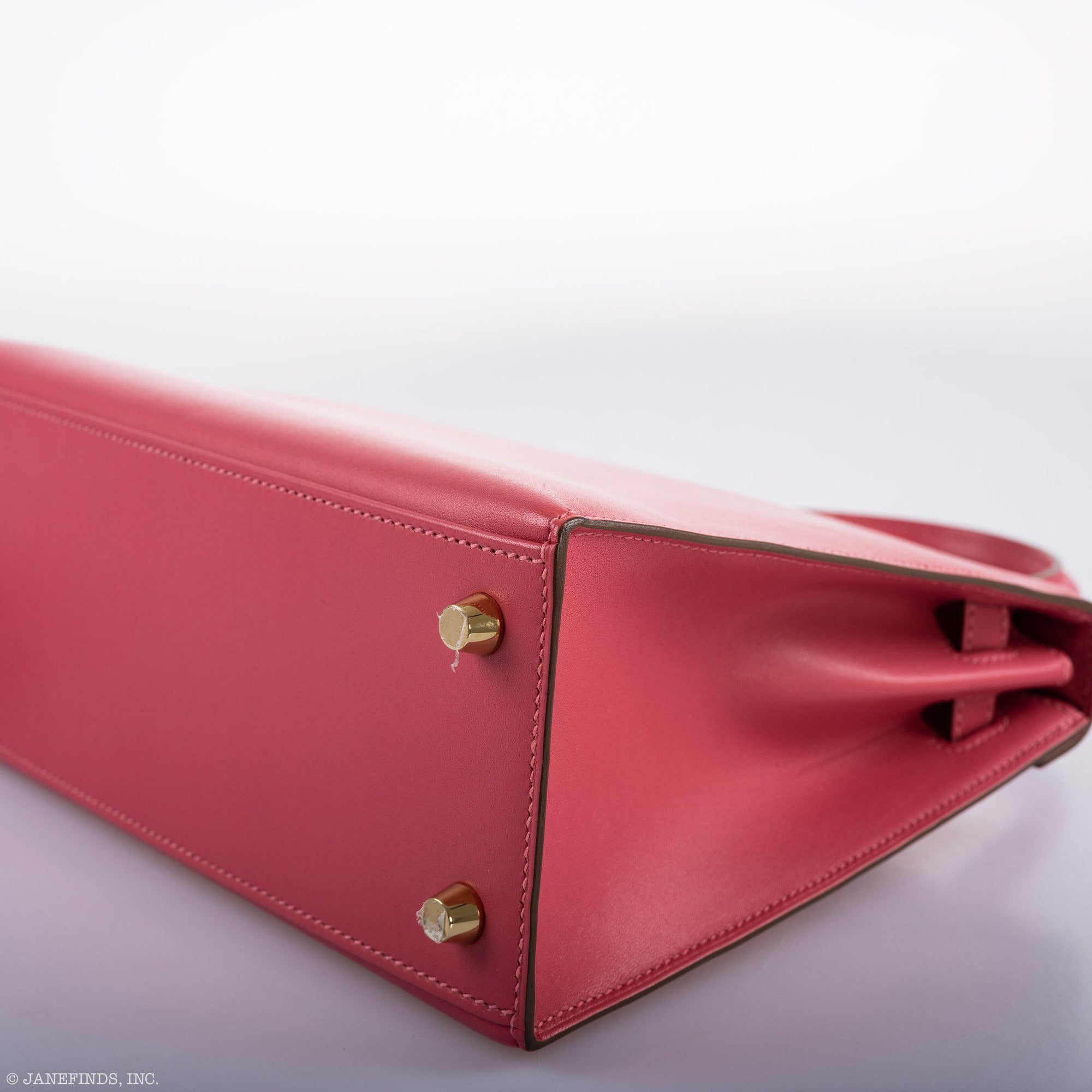 Hermès Kelly 25 Sellier Rose Lipstick Tadelakt leather Gold Hardware