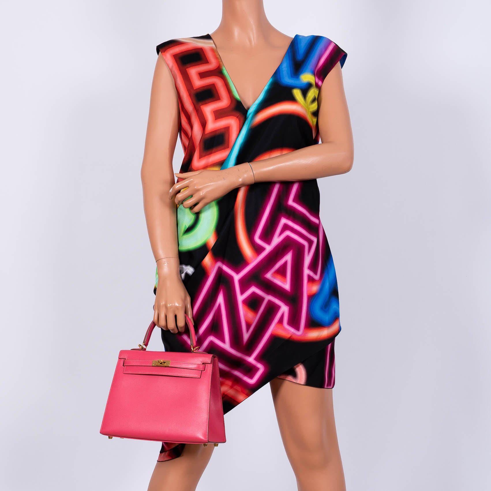 Hermès Kelly 25 Sellier Rose Lipstick Tadelakt leather Gold Hardware