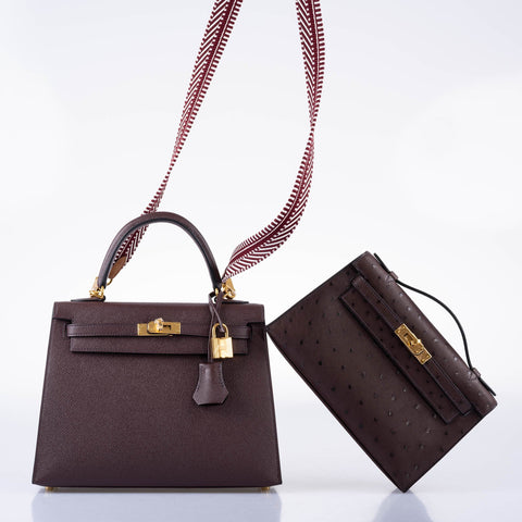 Hermès Kelly 25 Sellier Rouge Epsom with Gold Hardware