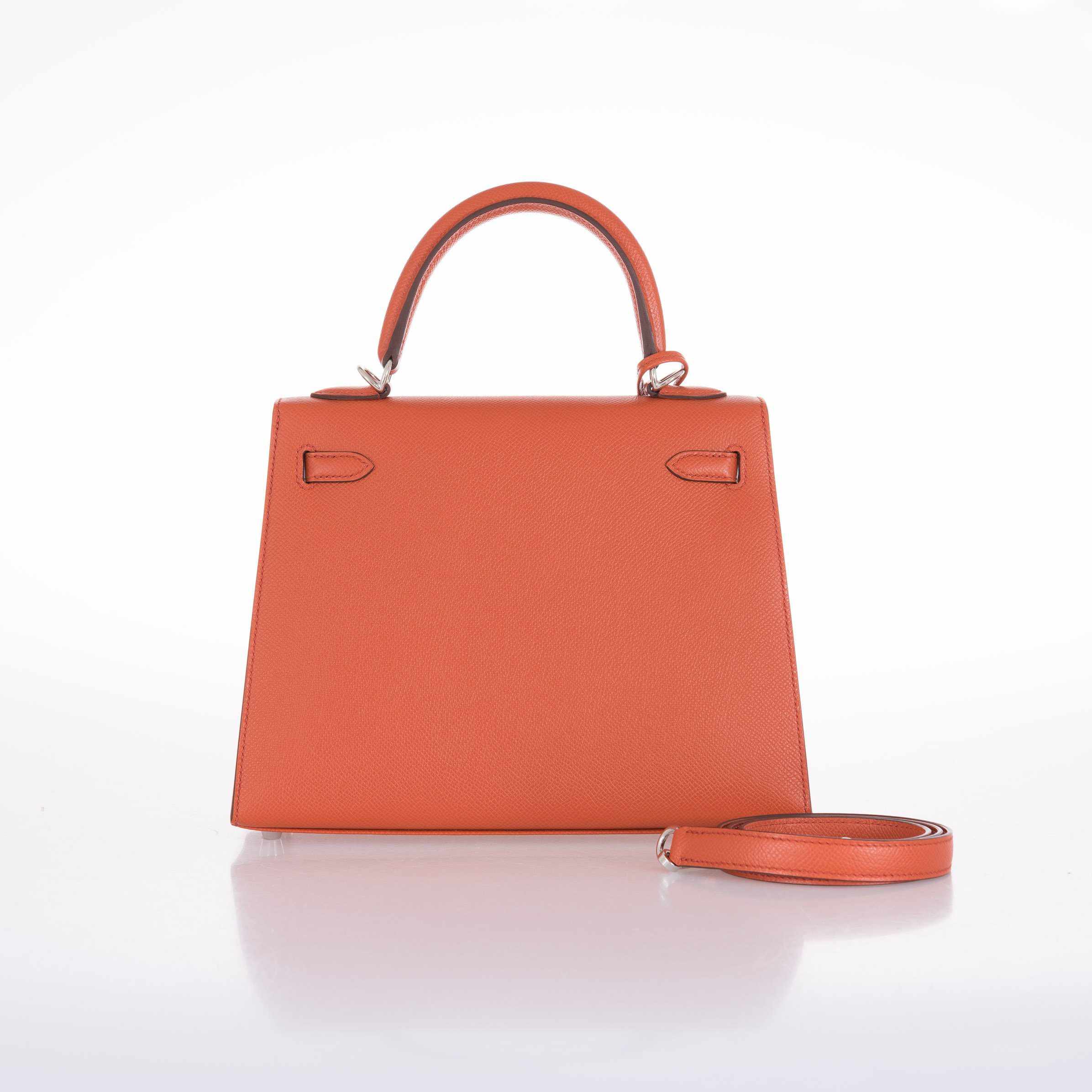 Hermès Kelly 25 Sellier Terre Battue Epsom Palladium Hardware