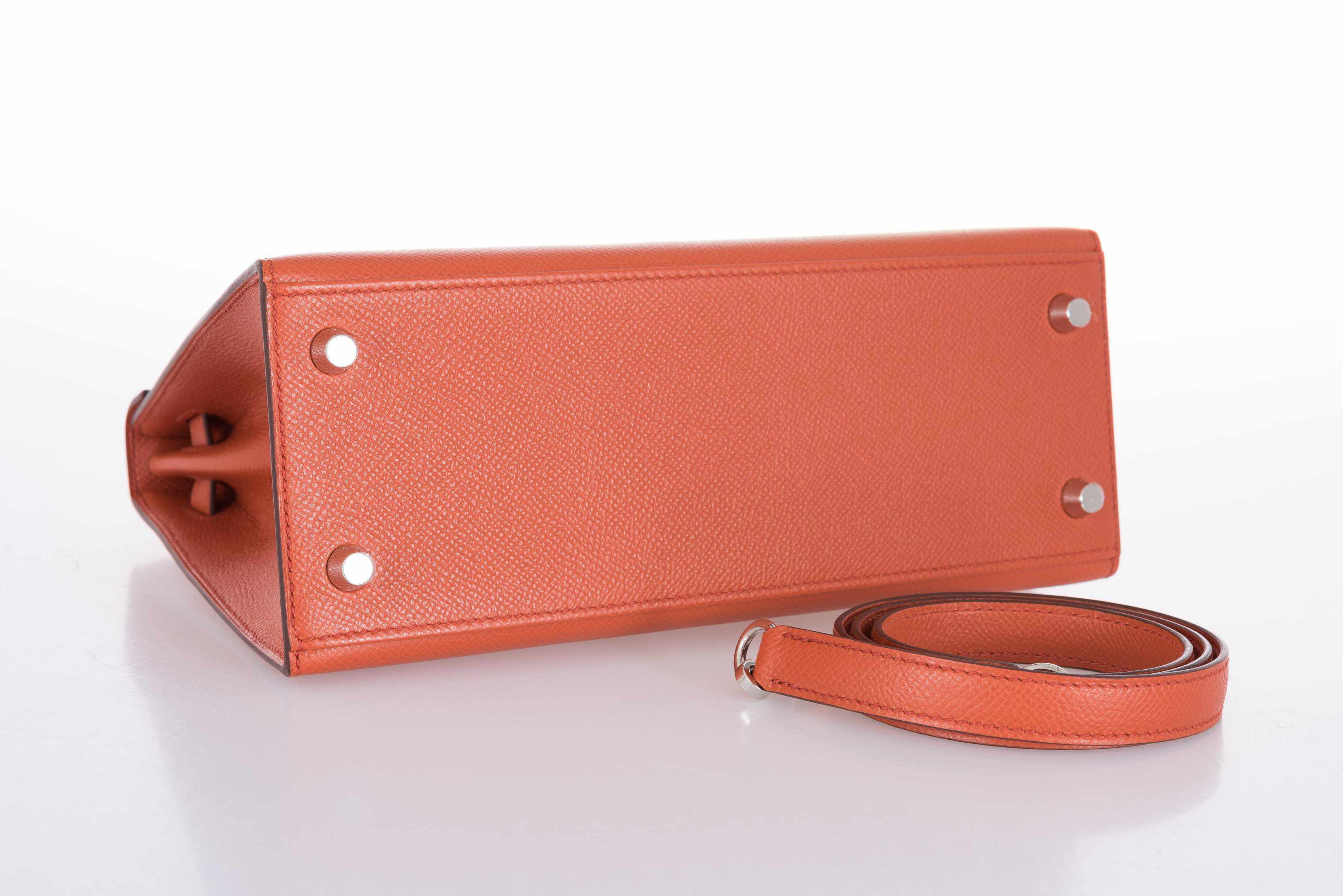 Hermès Kelly 25 Sellier Terre Battue Epsom Palladium Hardware