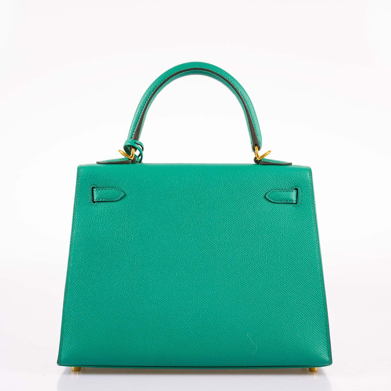 Hermès Kelly 25 Sellier Vert Jade Epsom with Gold Hardware