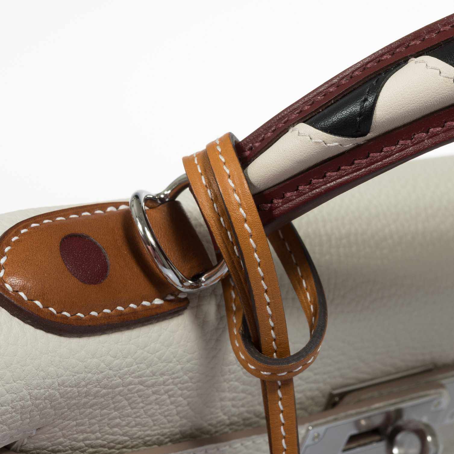 Hermès Kelly 28 Au Galop Craie Togo Palladium Hardware