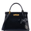 Hermès Kelly 28 Black Box Gold Hardware