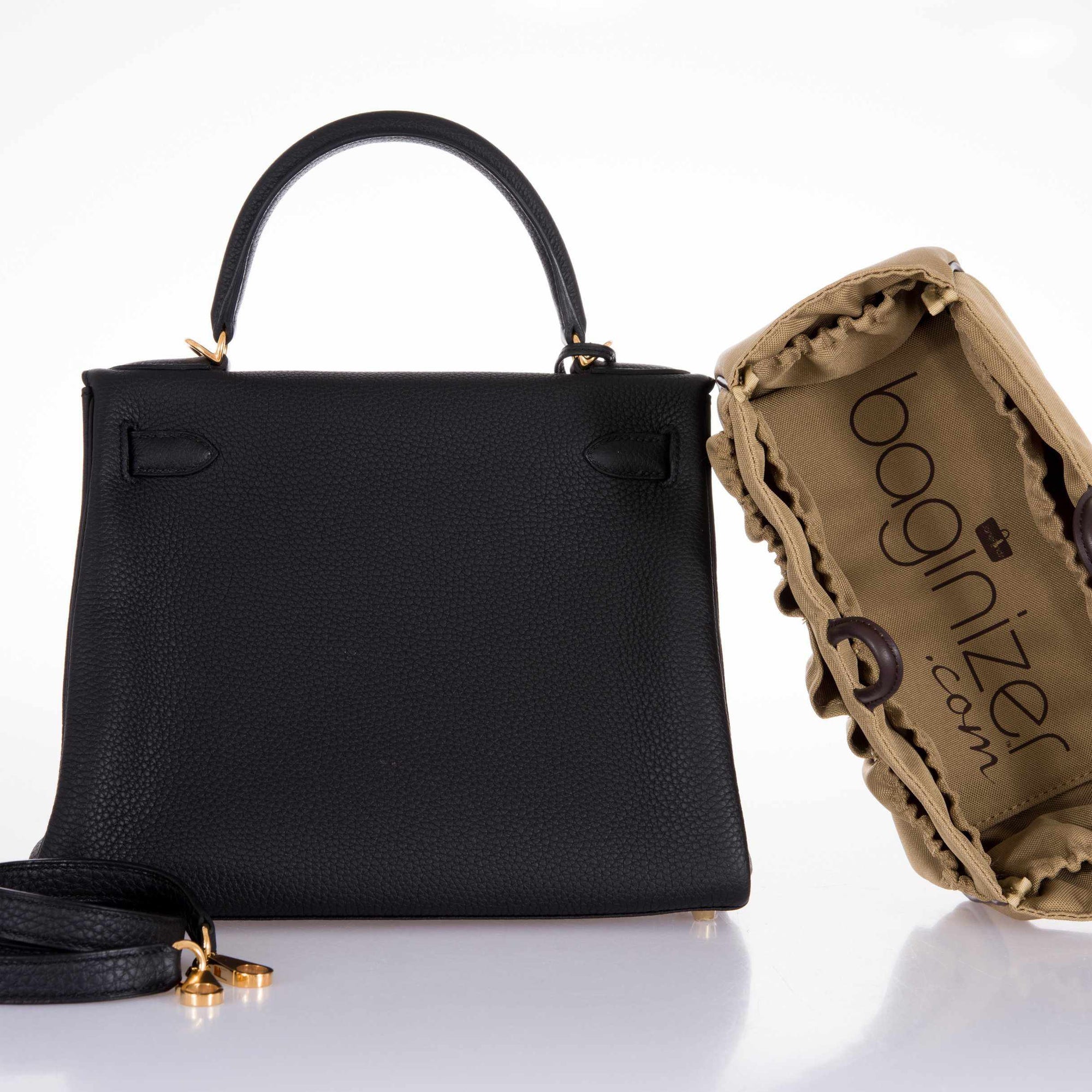 Hermès Kelly 28 Black Togo Gold Hardware