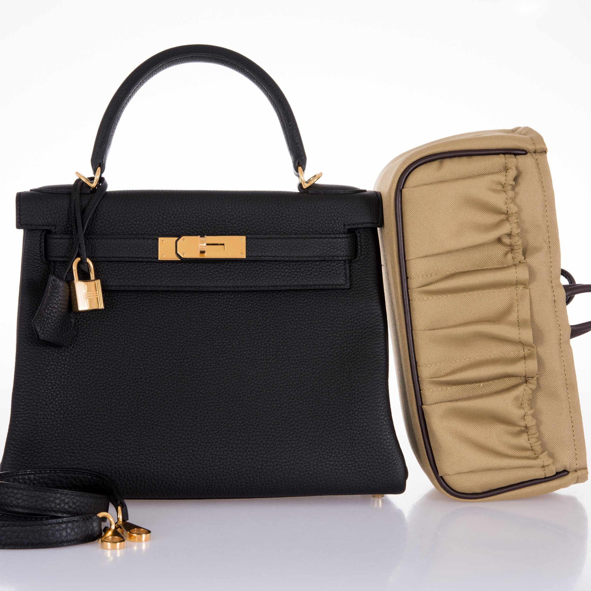 Hermès Kelly 28 Black Togo Gold Hardware