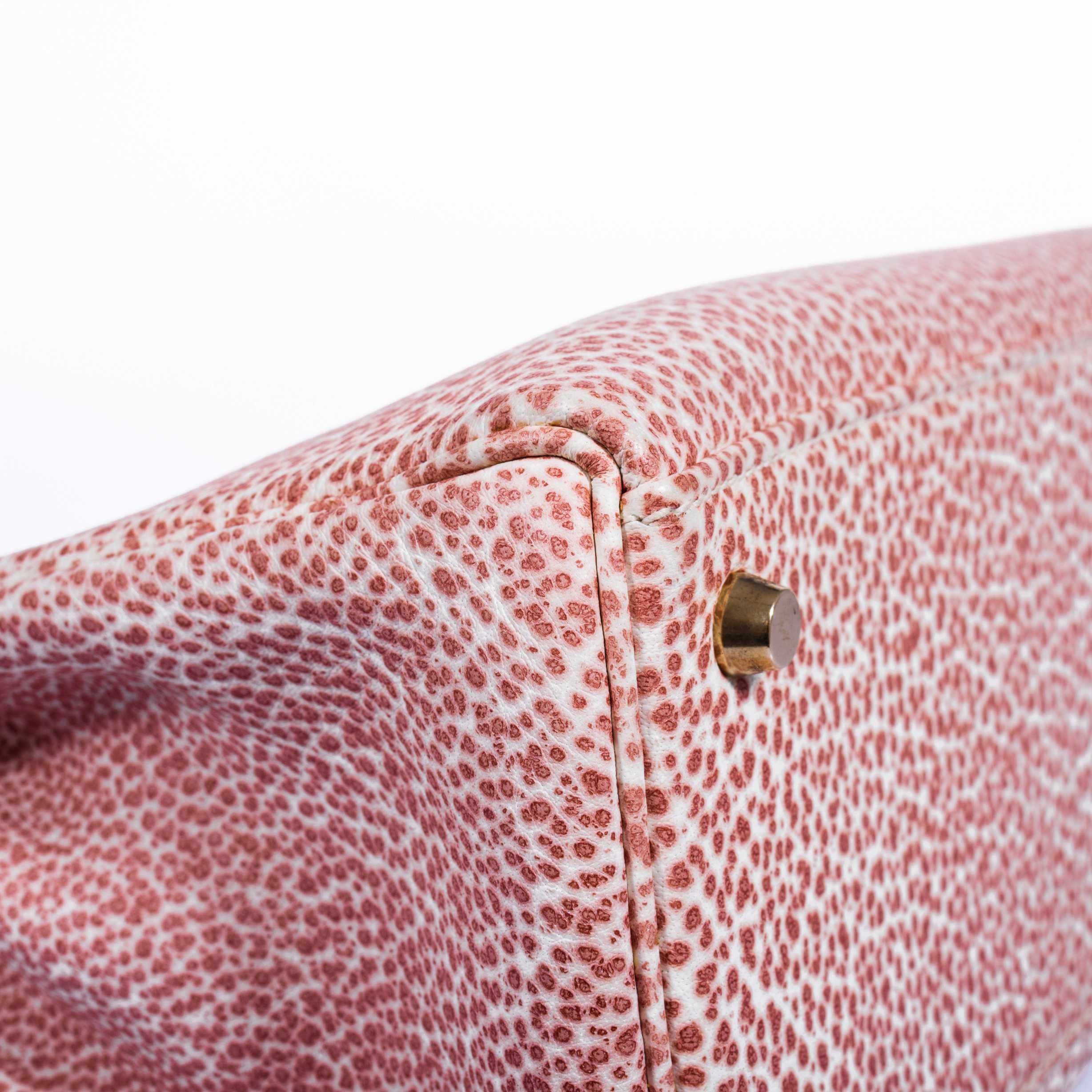 Hermès Kelly 28 Dalmatian Pink Buffalo Gold Hardware