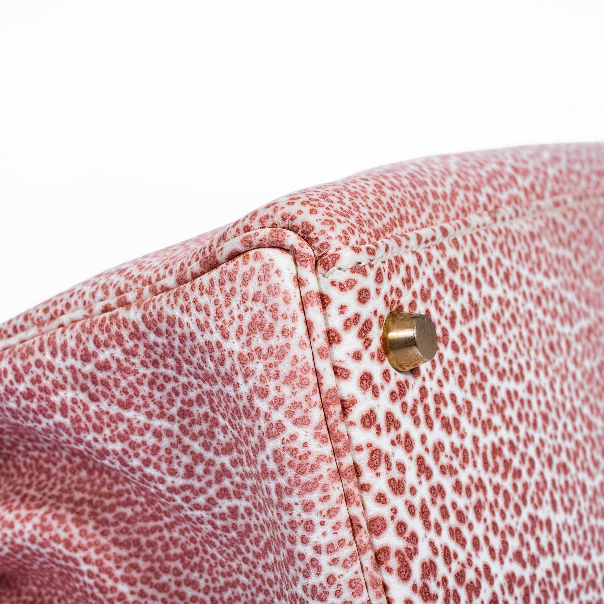 Hermès Kelly 28 Dalmatian Pink Buffalo Gold Hardware